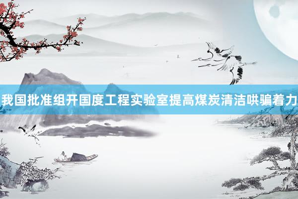我国批准组开国度工程实验室提高煤炭清洁哄骗着力